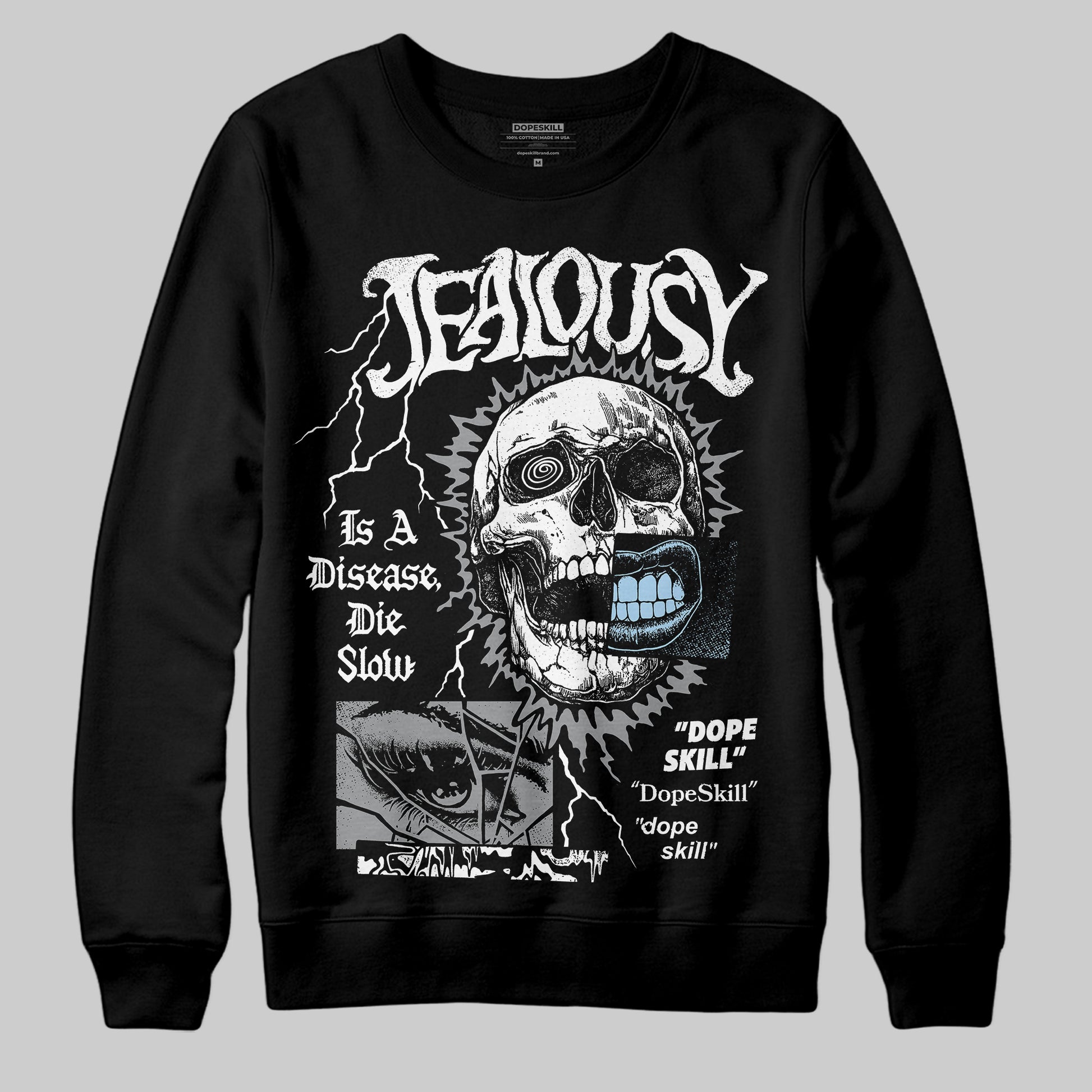Jordan 5 Retro Wolf Grey (2026) DopeSkill Sweatshirt Jealousy Graphic Streetwear - Black