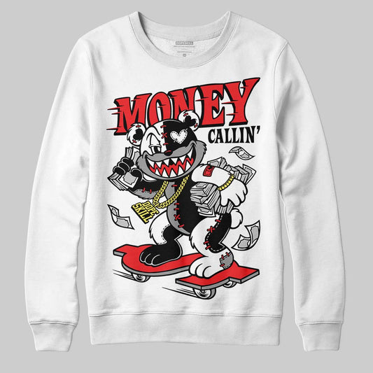 Black and White Sneakers DopeSkill Sweatshirt Money Callin' Graphic Streetwear - White
