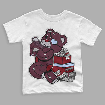 Jordan 5 Retro Burgundy (2023) DopeSkill Toddler Kids T-shirt Bear Steals Sneaker Graphic Streetwear - White 