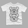 Dunk Low ‘Pure Platinum’ DopeSkill Toddler Kids T-shirt Leather Bear Graphic Streetwear - White