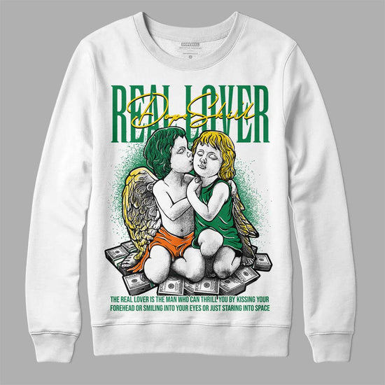 Green Sneakers DopeSkill Sweatshirt Real Lover Graphic Streetwear - White 