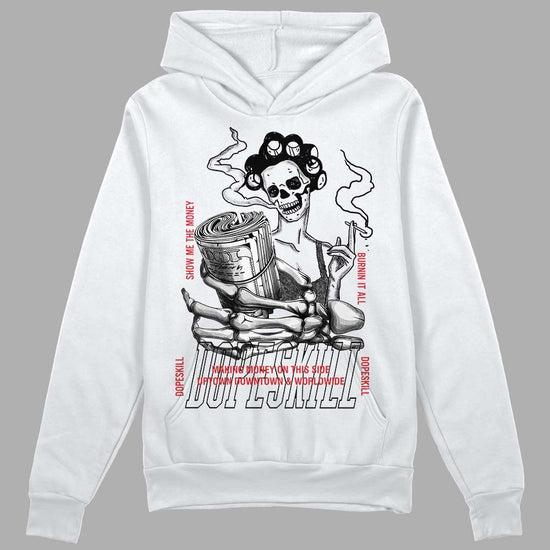 Jordan 4 “Bred Reimagined” DopeSkill Hoodie Sweatshirt Show Me The Money Graphic Streetwear - White