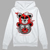 Jordan Spizike Low Bred DopeSkill Hoodie Sweatshirt New Double Bear Graphic Streetwear - White 