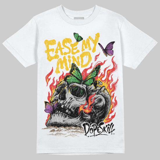 Yellow Sneakers DopeSkill T-Shirt Ease My Mind Graphic Streetwear - White