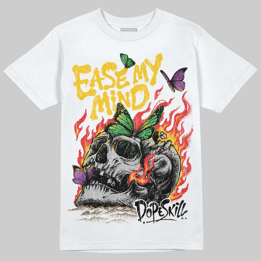 Yellow Sneakers DopeSkill T-Shirt Ease My Mind Graphic Streetwear - White