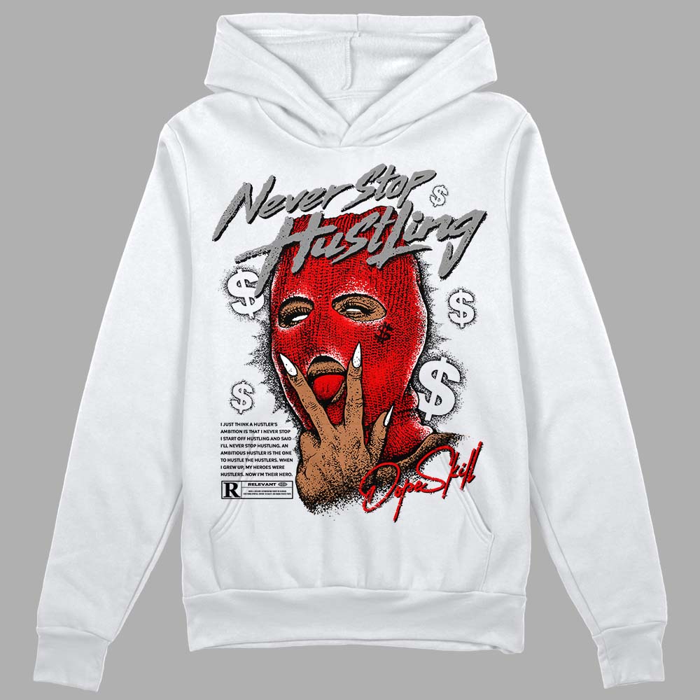 Jordan 1 High OG “Black/White” DopeSkill Hoodie Sweatshirt Never Stop Hustling Graphic Streetwear - White 