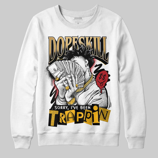 Jordan 12 Retro 'Taxi' 2025 DopeSkill Sweatshirt Sorry I've Been Trappin Graphic Streetwear - White 