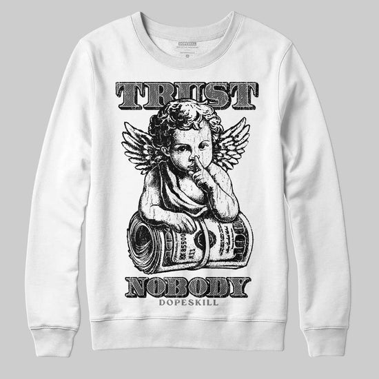 Grey Sneakers DopeSkill Sweatshirt Trust Nobody Graphic Streetwear - White