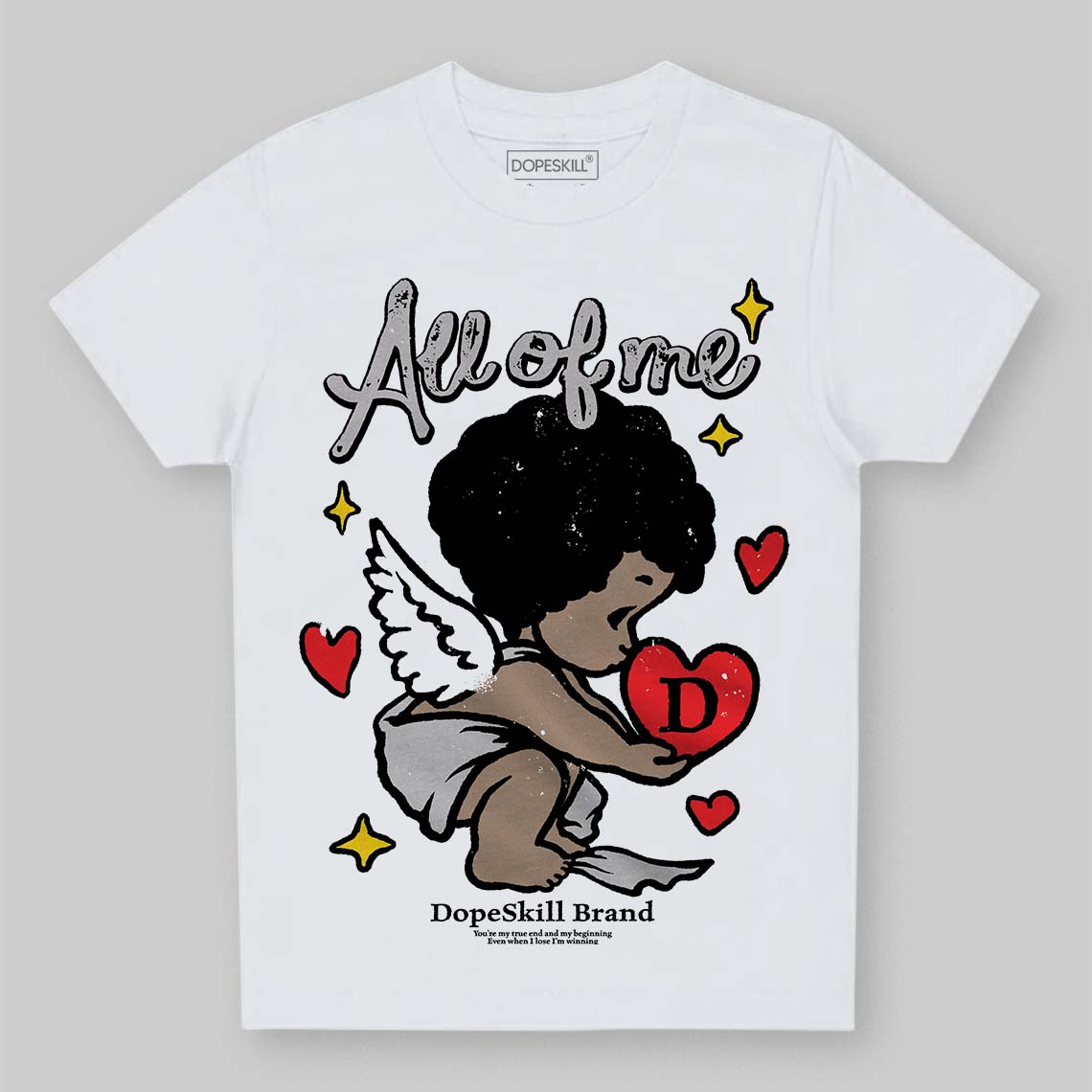 Grey Sneakers DopeSkill Toddler Kids T-shirt All Of Me Graphic Streetwear - White 