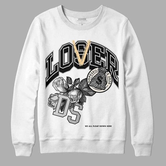 Jordan 3 “Off Noir” DopeSkill Sweatshirt Loser Lover Graphic Streetwear - White