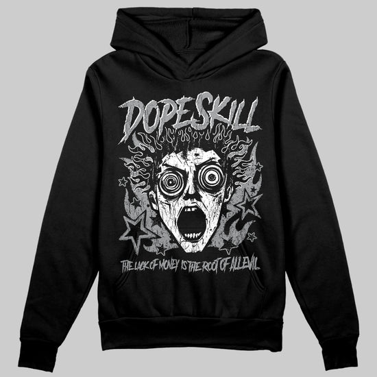 Jordan 5 Retro Wolf Grey (2026) DopeSkill Hoodie Sweatshirt Root of Evil Graphic Streetwear - Black