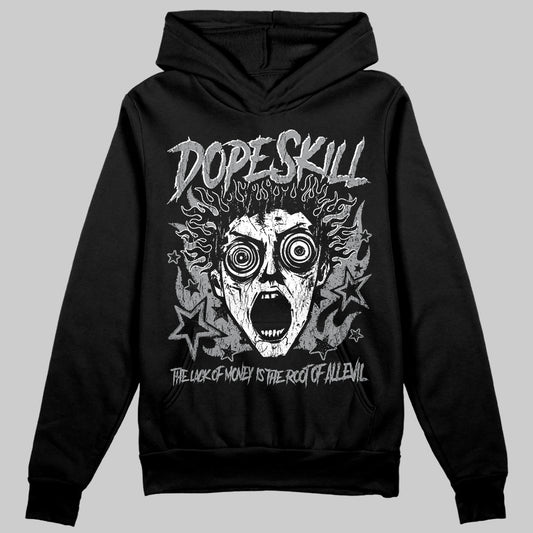 Jordan 5 Retro Wolf Grey (2026) DopeSkill Hoodie Sweatshirt Root of Evil Graphic Streetwear - Black