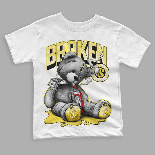 Jordan 11 Low 'Yellow Snakeskin' DopeSkill Toddler Kids T-shirt Sick Bear Graphic Streetwear - White