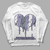 Jordan 5 Retro Low Indigo Haze DopeSkill Long Sleeve T-Shirt Juneteenth Heart Graphic Streetwear - White