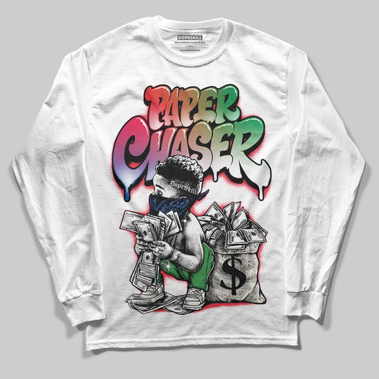 Jordan 11 Retro 285 Atlanta DopeSkill Long Sleeve T-Shirt Paper Chaser Boy Graphic Streetwear - WHite 