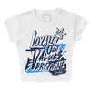 Jordan Spiz’ike Low “White/Obsidian” DopeSkill Women's Crop Top LOVE Graphic Streetwear - WHite