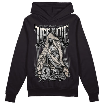 Dunk Low Cool Grey DopeSkill Hoodie Sweatshirt Life or Die Graphic Streetwear - Black