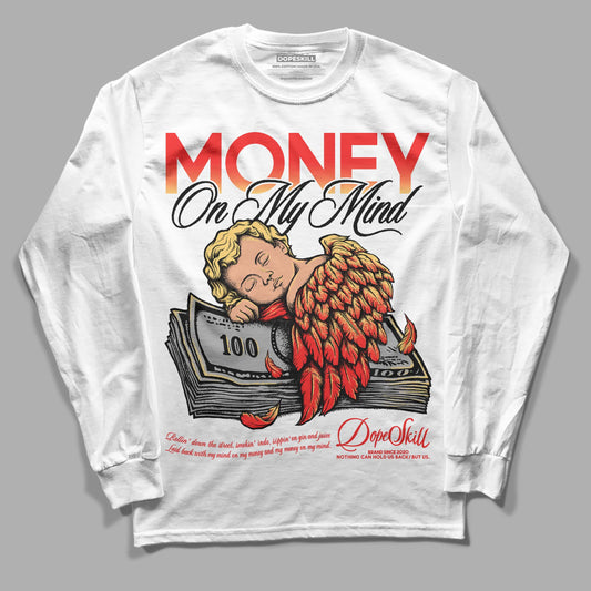Jordan 5 "Dunk On Mars" DopeSkill Long Sleeve T-Shirt MOMM Graphic Streetwear - White