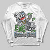 Jordan 5 Retro Wolf Grey (2026) DopeSkill Long Sleeve T-Shirt Born To Be Rich Graphic Streetwear - White