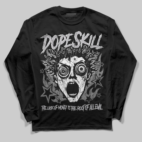 Grey Sneakers DopeSkill Long Sleeve T-Shirt Root of Evil Graphic Streetwear - black