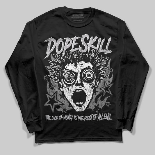 Grey Sneakers DopeSkill Long Sleeve T-Shirt Root of Evil Graphic Streetwear - black