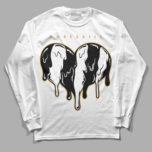 Jordan 11 "Gratitude" DopeSkill Long Sleeve T-Shirt Slime Drip Heart Graphic Streetwear - White