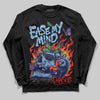 University Blue Sneakers DopeSkill Long Sleeve T-Shirt Ease My Mind Graphic Streetwear - black