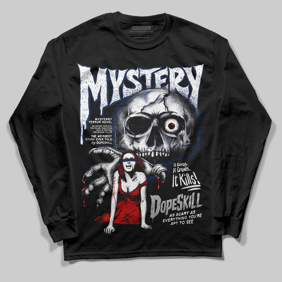 Jordan 4 SB “Summit White/Navy” DopeSkill Long Sleeve T-Shirt Mystery Ghostly Grasp Graphic Streetwear - Black