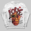 Jordan 11 Retro Low Bred (2025) DopeSkill Long Sleeve T-Shirt Love Shot Graphic Streetwear - White