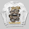Jordan 12 Retro 'Taxi' 2025 DopeSkill Long Sleeve T-Shirt The Mouth With No Droughts Graphic Streetwear - White