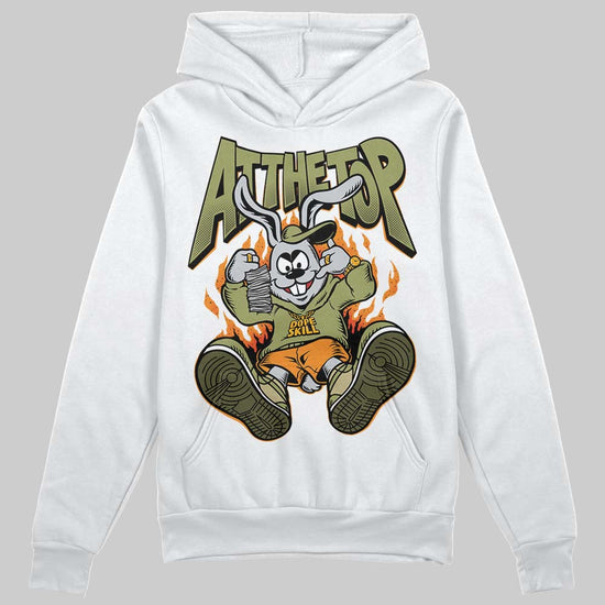 Olive Sneakers DopeSkill Hoodie Sweatshirt At The Top Graphic Streetwear - White