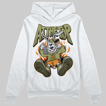 Olive Sneakers DopeSkill Hoodie Sweatshirt At The Top Graphic Streetwear - White