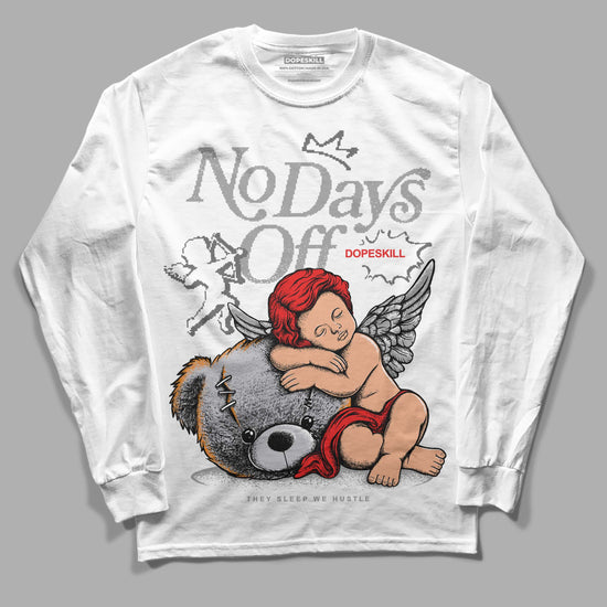 Grey Sneakers DopeSkill Long Sleeve T-Shirt New No Days Off Graphic Streetwear - White