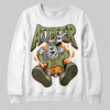 Olive Sneakers DopeSkill Sweatshirt At The Top Graphic Streetwear - White