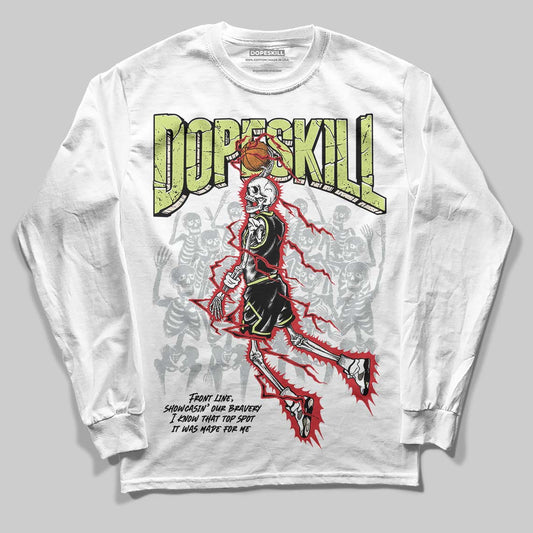 Jordan 5 “Luminous Green” DopeSkill Long Sleeve T-Shirt Thunder Dunk Graphic Streetwear - White 