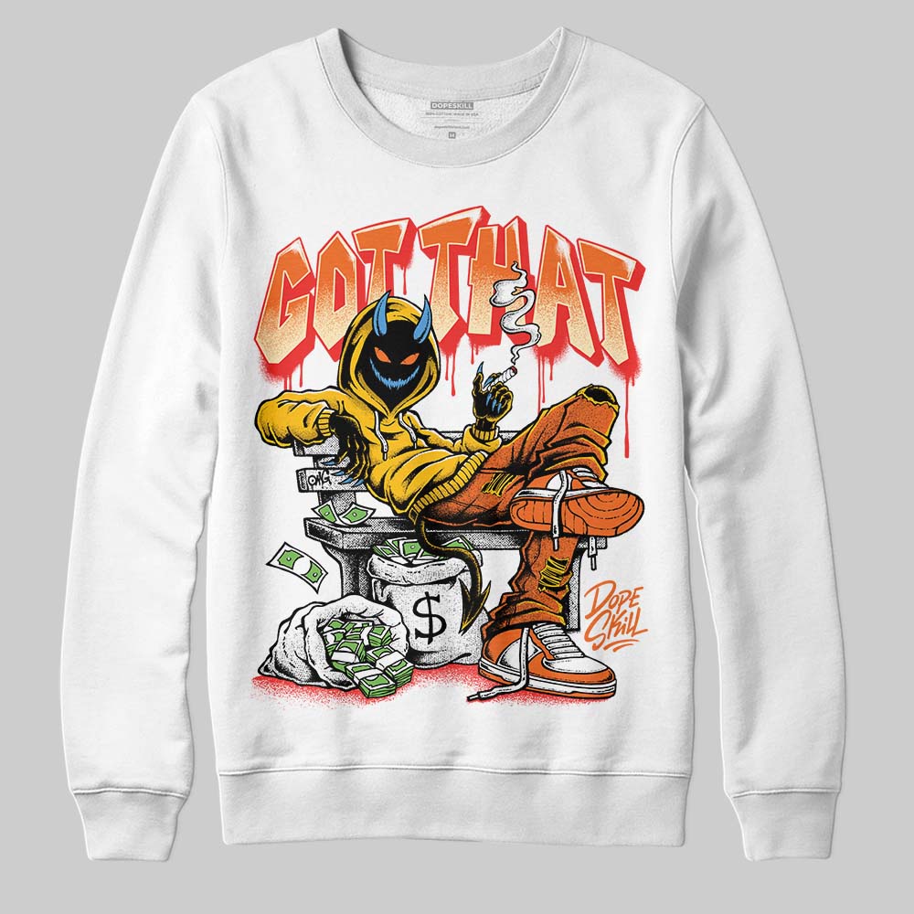 Orange, Black and White Sneakers DopeSkill Sweatshirt Got That Graphic Streetwear - White