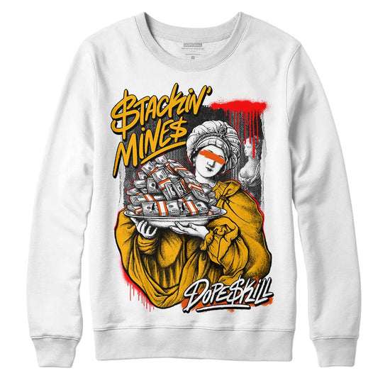 Dunk Low Championship Goldenrod (2021) DopeSkill Sweatshirt Stackin Mines Graphic Streetwear - White