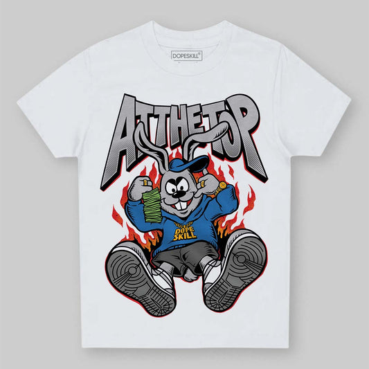 Grey Sneakers DopeSkill Toddler Kids T-shirt At The Top Graphic Streetwear - White