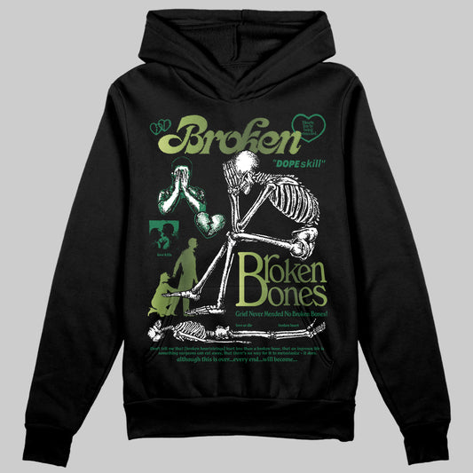 Foamposite Pro 'Pine Green' DopeSkill Hoodie Sweatshirt Broken Bones Graphic Streetwear - Black