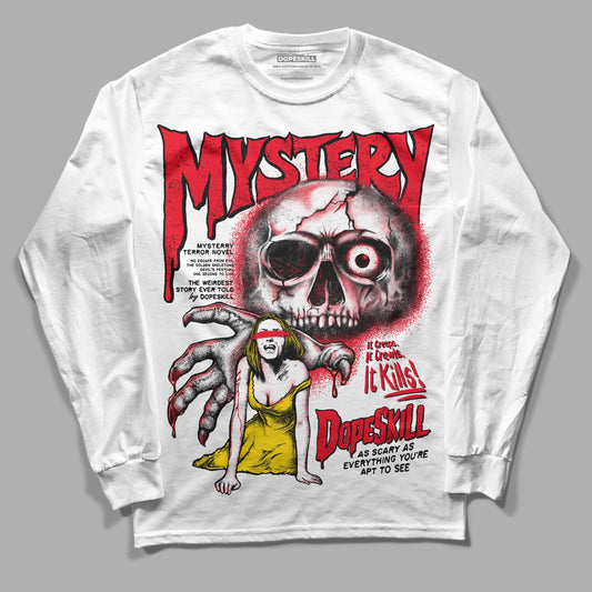 Jordan 4 Red Thunder DopeSkill Long Sleeve T-Shirt Mystery Ghostly Grasp Graphic Streetwear - White