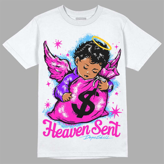 Dunk Low GS “Active Fuchsia” DopeSkill T-Shirt Heaven Sent Graphic Streetwear - White