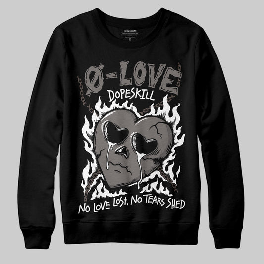 Jordan 4 Retro Cave Stone DopeSkill Sweatshirt Crying Heart Graphic Streetwear - Black