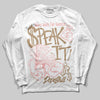 Nike Air Force 1 Low Canvas “Linen” DopeSkill Long Sleeve T-Shirt Speak It Graphic Streetwear - White