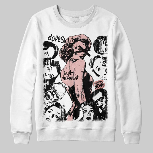 Jordan 40 “Dusty Rose” DopeSkill Sweatshirt Built Different Graphic Streetwear - White
