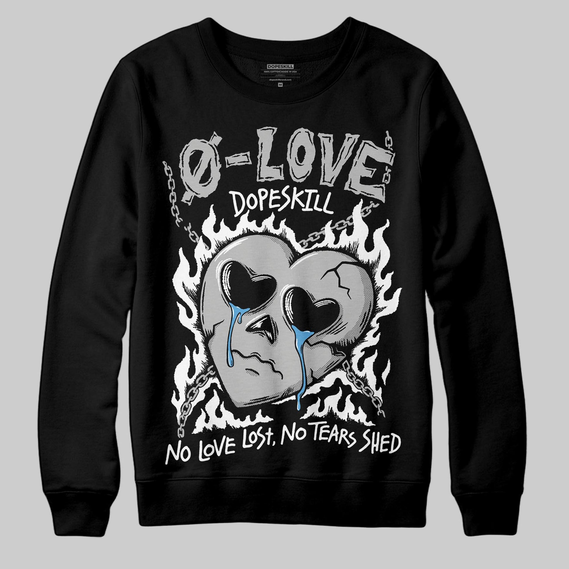 Jordan 10 OG “Steel” DopeSkill Sweatshirt Crying Heart Graphic Streetwear - Black