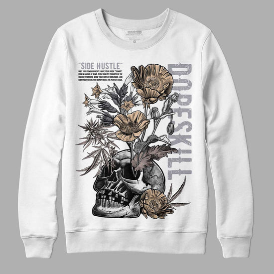 Jordan 4 Retro Frozen Moments DopeSkill Sweatshirt Side Hustle Graphic Streetwear - White