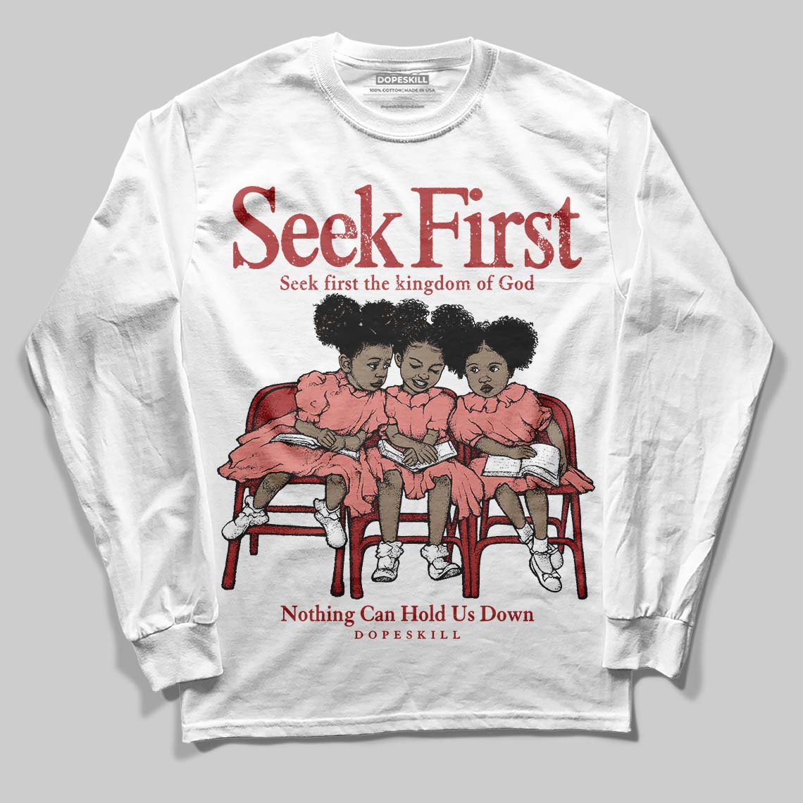 Jordan 13 “Dune Red” DopeSkill Long Sleeve T-Shirt New Seek First Graphic Streetwear - White