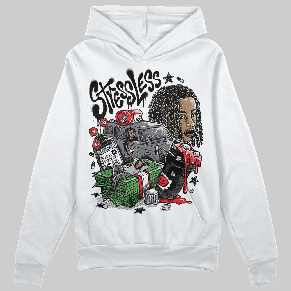 Jordan 4 “Fear” DopeSkill Hoodie Sweatshirt Stressless Graphic Streetwear - White