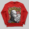 Red Sneakers DopeSkill Long Sleeve T-Shirt Wealthy Graphic Streetwear - Red