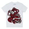 Jordan 1 Retro High OG “Team Red” DopeSkill Toddler Kids T-shirt Bear Steals Sneaker Graphic Streetwear - White